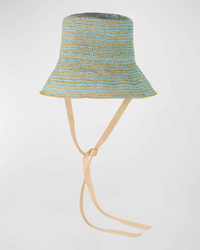 Striped Crochet Lampshade Hat